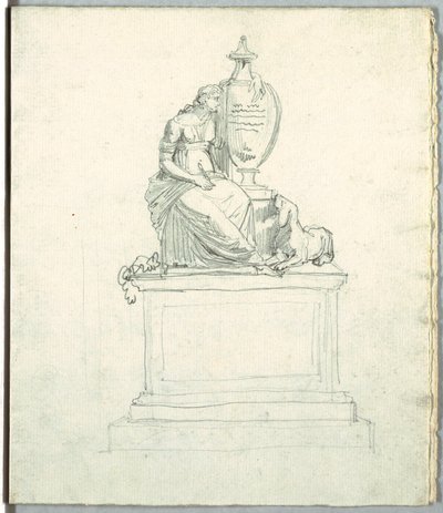 Studio dopo un monumento funebre e studio dopo un fregio, inizio XIX secolo da Unknown